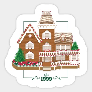 Grand Gingerbread House- Holiday Christmas Sticker